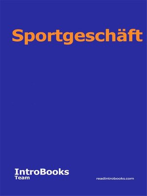 cover image of Sportgeschäft